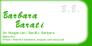 barbara barati business card